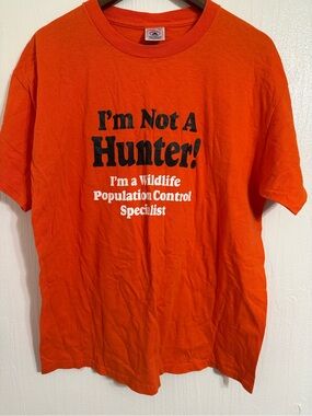 Vintage Delta I'M NOT A HUNTER! GRAPHIC TEE Shirt  Short Sleeve Size Lg